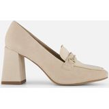 Tamaris Instappers met hak beige Leer - Dames - Maat 38