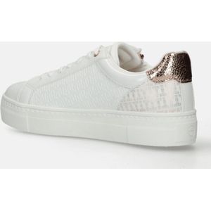 Tamaris dames sneakers met rosékleurige details - Wit - Uitneembare zool - Maat 39