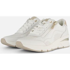 Sportschoenen - Effen - Leer en Imitatieleer - Vetering met 6 Gaten