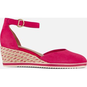 Tamaris, Roze Suède Sleehak Espadrille Sandaal Roze, Dames, Maat:40 EU