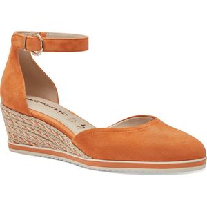 Tamaris Espadrilles oranje Leer - Dames - Maat 40