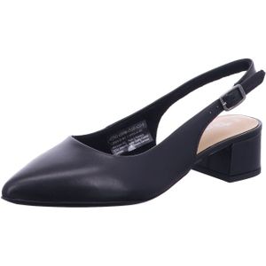 Tamaris - 1-29500-42 - Slingpumps - Zwart - Leer - Blokhak 4,0 cm