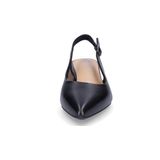 Slingpumps - Zwart - Leer - Blokhak 4 cm