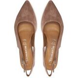 Tamaris Slingback Pumps Taupe Leer - Dames