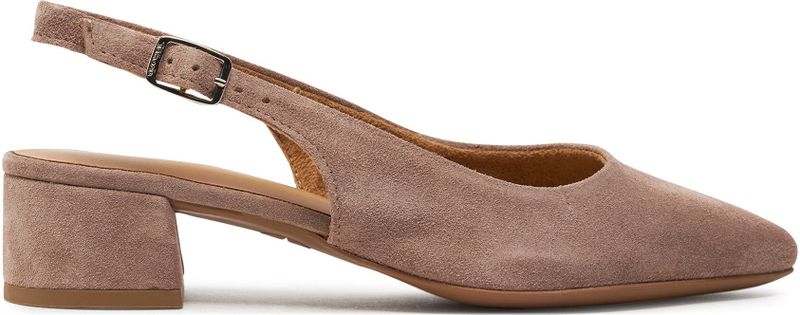 Tamaris Slingback Pumps Taupe Leer - Dames