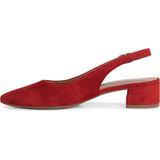 Slingpumps - Rood - Leer - Blokhak 4,0 cm
