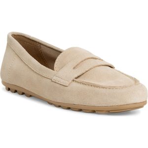Soepele loafers in leer, Made in Europe TAMARIS. Leer materiaal. Maten 39. Beige kleur