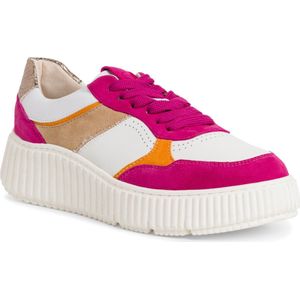 Sneaker - Roze - Leer en Textiel - Dikke Zool