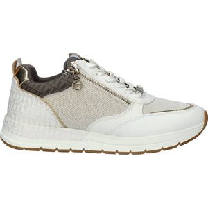 Sneakers met rits TAMARIS. Synthetisch materiaal. Maten 41. Wit kleur