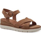 Sandaaltje - Bruin - Leer - Sleehak 5,0 cm