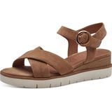 Sandaaltje - Bruin - Leer - Sleehak 5,0 cm