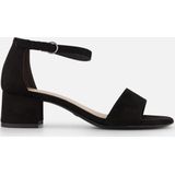 Sandaal - Zwart - Textiel - Blokhak 4,5 cm