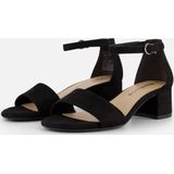 Sandaal - Zwart - Textiel - Blokhak 4,5 cm