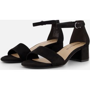 Sandaal - Zwart - Textiel - Blokhak 4,5 cm