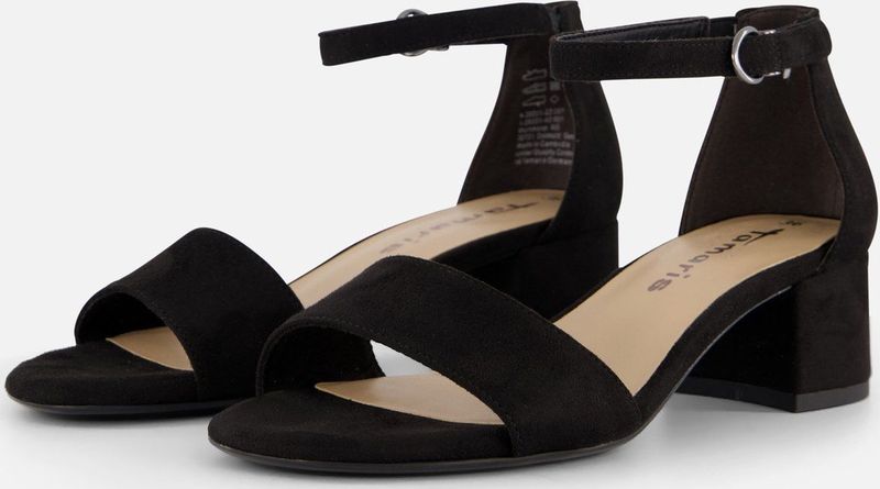 Tamaris Sndalen met hak zwart Textiel - Dames