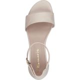 Tamaris Sandalen met hak beige Textiel Dames