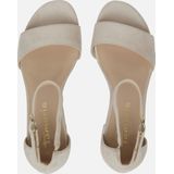 Tamaris Sandalen met hak beige Textiel Dames