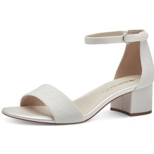 Tamaris Dames 1-28295-42 sandaal met hak, Glam Wit, 38 EU