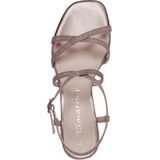 Tamaris Sandalen met hak goud Textiel - Dames