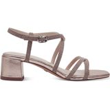 Tamaris Sandalen met hak goud Textiel - Dames