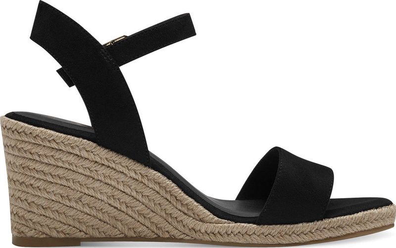 Tamaris Sleehak Sandalen Dames - Zwart