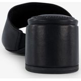 Domani - Elegante Muilezel - Zwart - Leer - Blokhak 5,0 cm