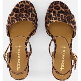 TAMARIS - Damessandaal - Zwart - Textiel/Synthetisch - Naaldhak