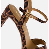 TAMARIS - Damessandaal - Zwart - Textiel/Synthetisch - Naaldhak