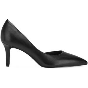 Pumps met asymmetrische deelnaad TAMARIS. Synthetisch materiaal. Maten 39. Zwart kleur