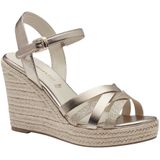 Sandalen met sleehak TAMARIS. Synthetisch materiaal. Maten 36. Beige kleur