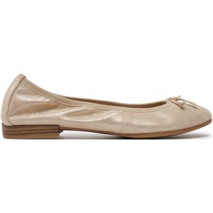 Ballerina's in leer TAMARIS. Leer materiaal. Maten 38. Beige kleur