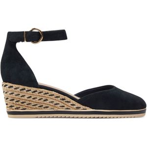 Tamaris Espadrilles blauw Leer - Dames - Maat 38