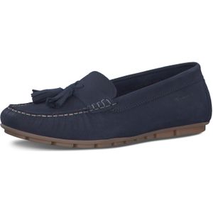 Mocassins - Effen - Glad Leer - Platte Hak