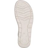 Sandalen - Beige - Leer en Textiel - Klittenbandsluiting