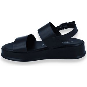Sandaaltje - Zwart - Leer - Sleehak 3,5 cm