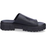 Muiltjes - Zwart - Leer - Blokhak 4,0 cm