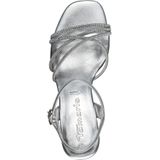 Sandaaltje - Zilver - Imitatieleer - Blokhak 9 cm