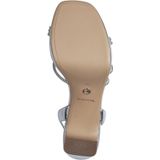 Sandaaltje - Zilver - Imitatieleer - Blokhak 9 cm