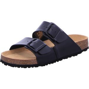 Tamaris Dames Muiltjes - Zwart - Comfortabele Sandaal met Kurken Zool