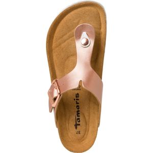 Tamaris 1-27522-42 teenslippers met binnenzool voor dames, Rozengoud.