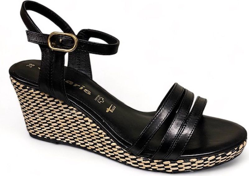 Tamaris 1-28046-001 Black-pumps tamaris-sleehak sandaal tamaris