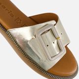 Slipper - Goud - Hoogwaardig Leer - Minimalistisch Ontwerp