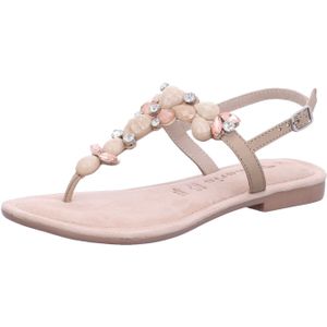 Domino - Sandaal - Beige - Leer en Textiel - TOUCH-IT Technologie