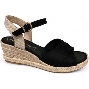 Toms Alpargate - Platform Rope Dames Espadrille - Zwart