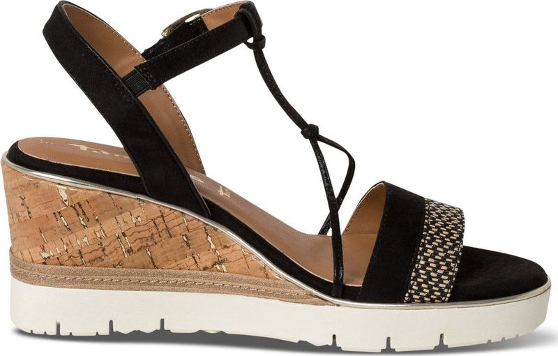 Tamaris - 1-28361-42 - Sandalen - Zwart combi