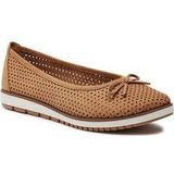 Vertbaudet - Kleutercollectie - Ballerina's - Leer - Geperforeerd met Geschulpte Afwerking