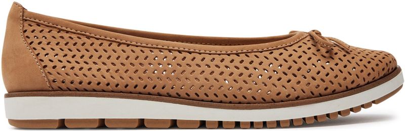 Vertbaudet - Kleutercollectie - Ballerina's - Leer - Geperforeerd met Geschulpte Afwerking