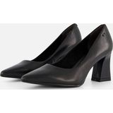 Tamaris - Pumps - Zwart - Leer - Puntige Neus - Brede Hak