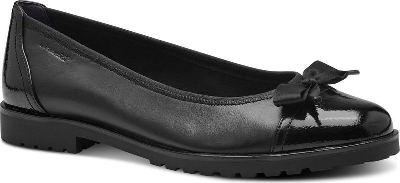 Tamaris - Ballerina - Zwart - Laklook - Touchit-voetbed