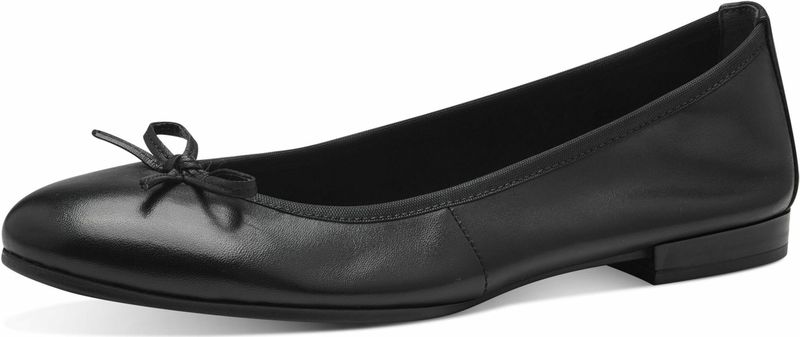 Platte ballerina's TAMARIS. Leer materiaal. Maten 38. Zwart kleur